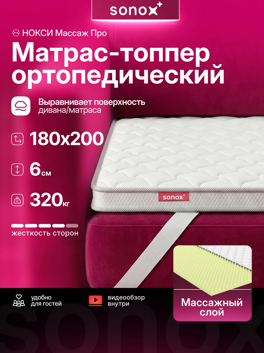 Матрас-топпер 180х200 на резинке