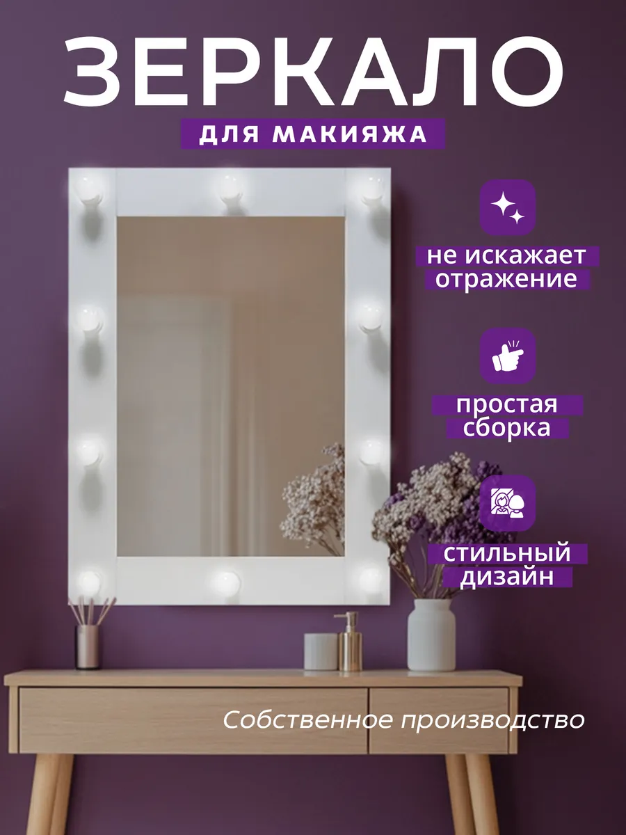 Зеркало с лампочками