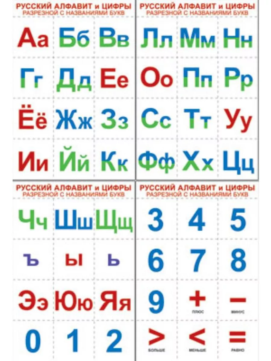 Алфавит русский буквы с цифрами
