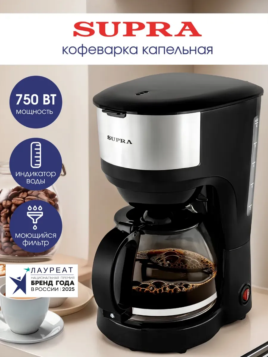 Кофеварка электрическая капельная 1250 мл