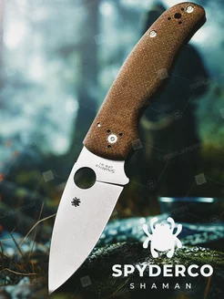 Cкладной нож Spyderco Shaman из стали 8Cr13MoV Madsoldier 226090413 купить за 1 393 ₽ в интернет-магазине Wildberries