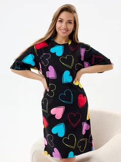 Туника домашняя платье женское футболка больших размеров DAIR 226099226 купить за 728 ₽ в интернет-магазине Wildberries
