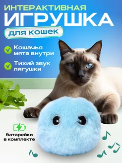 Игрушка мячик для кошек интерактивные с мятой