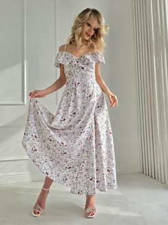 Сарафан летний на запах длинный на бретельках Keep to Dress 226119573 купить за 3 788 ₽ в интернет-магазине Wildberries