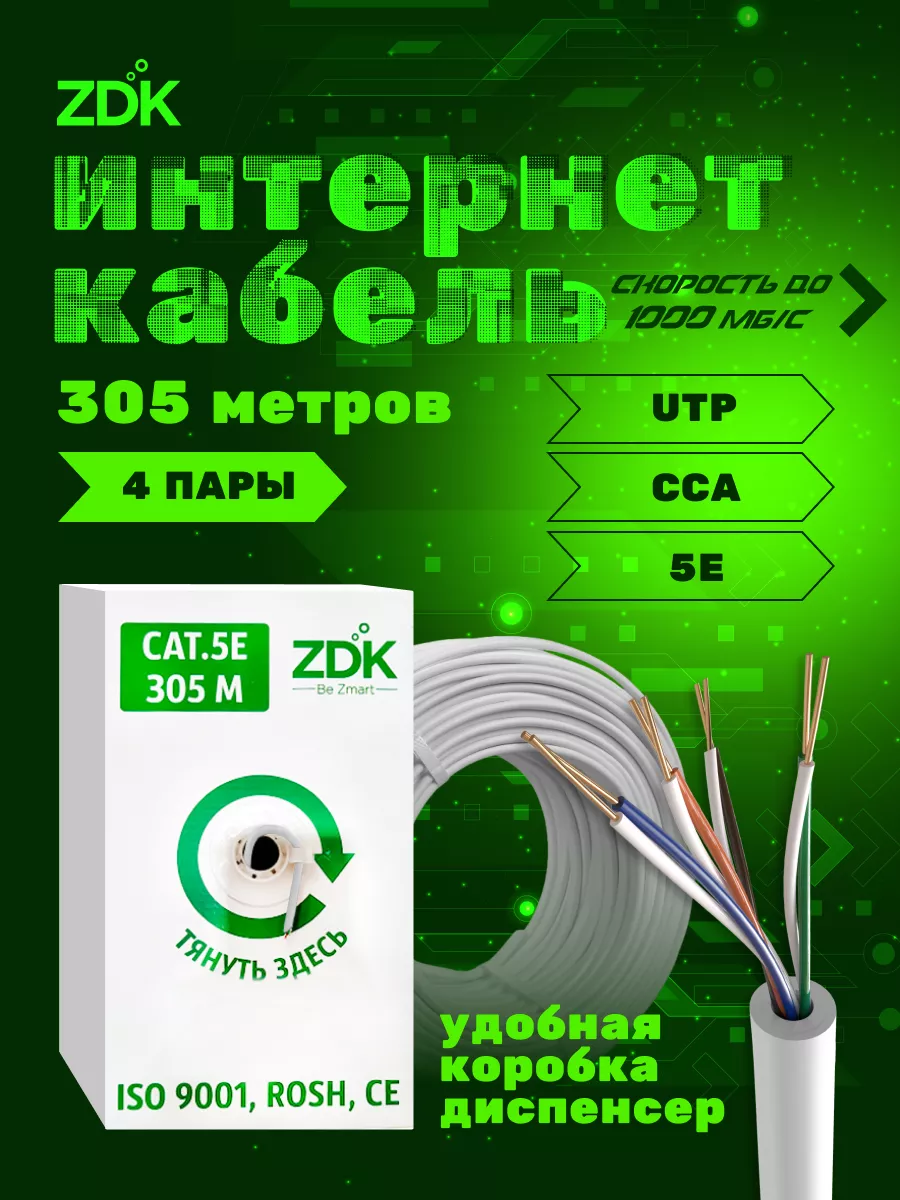 Интернет кабель, патч корд Indoor внутренний для помещений