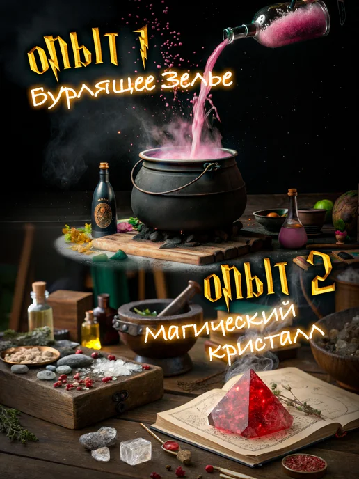 Гарри Поттер 17 в 1 Набор опытов для детей Harry Potter подарок, вариант, фото 7