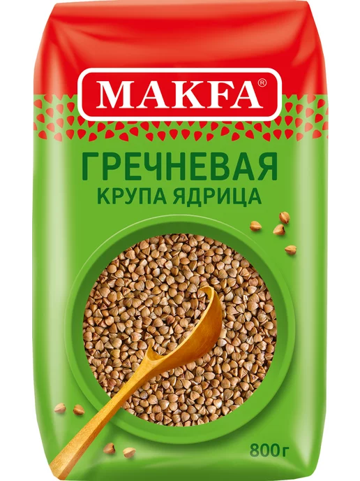Makfa Крупа Гречневая ядрица 3 шт. по 800 г, 3 шт, 800 г, фото 2