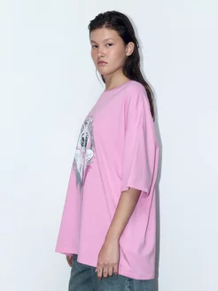 Футболка oversize хлопковая с принтом