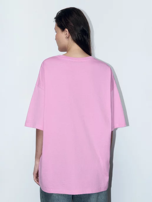 Футболка oversize хлопковая с принтом