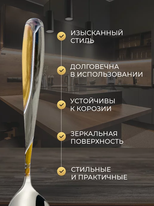 Нет бренда Набор столовых вилок 6 штук, серый, фото 2