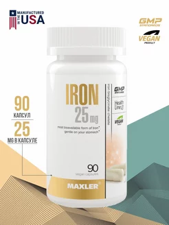 Железо бисглицинат Iron 25 мг, 90 капсул