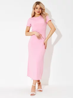 платье лапша длинное с коротким рукавом