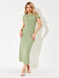 платье лапша длинное с коротким рукавом