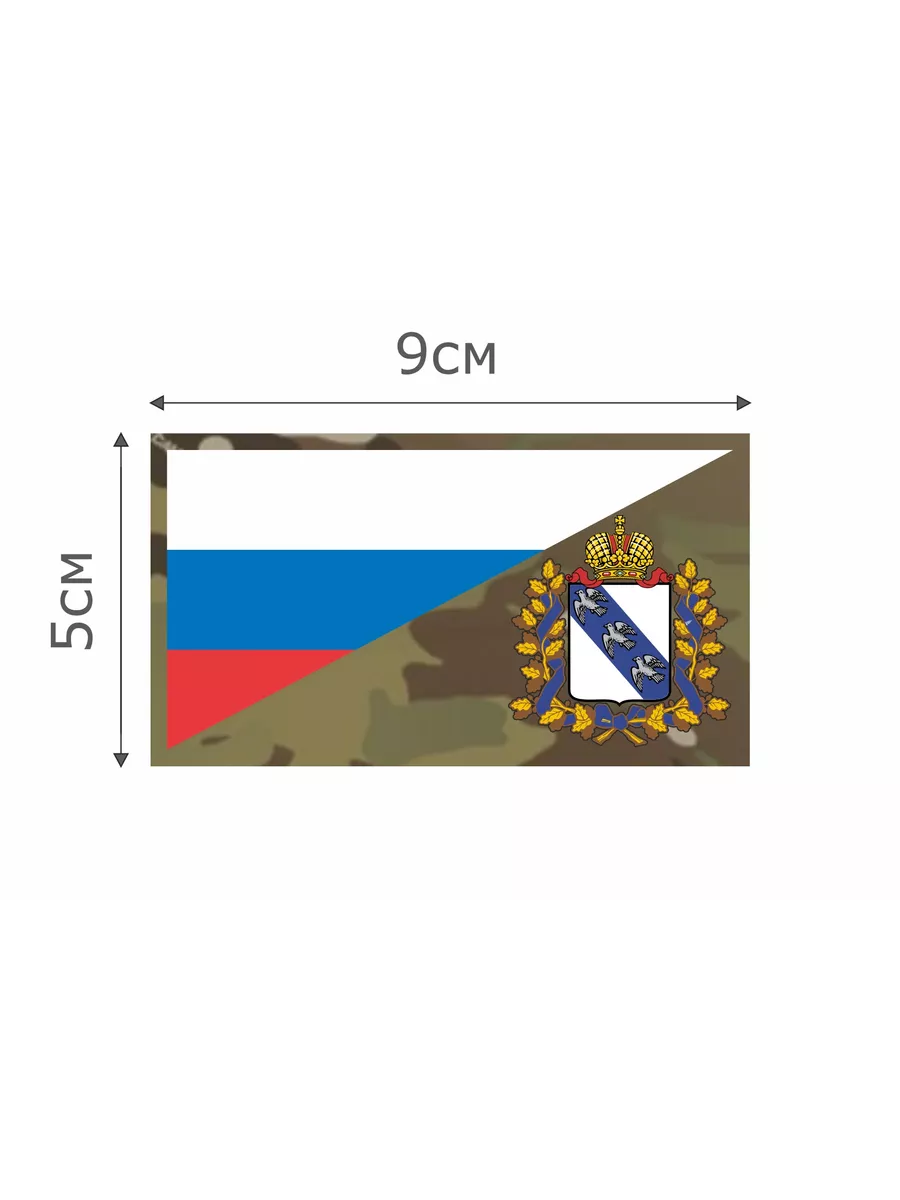 Патч MC Флаг РФ Курская область 5*9 см