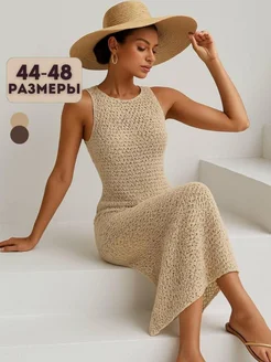 Вязаная туника пляжная накидка платье CC HOME 226708689 купить за 2 321 ₽ в интернет-магазине Wildberries