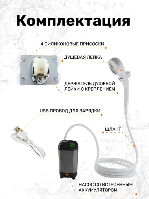 Gerkyless Душ походный туристический для дачи, вариант, фото 2