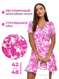 Платье летнее на запах мини E.Y. Store 226828728 купить за 2 324 ₽ в интернет-магазине Wildberries