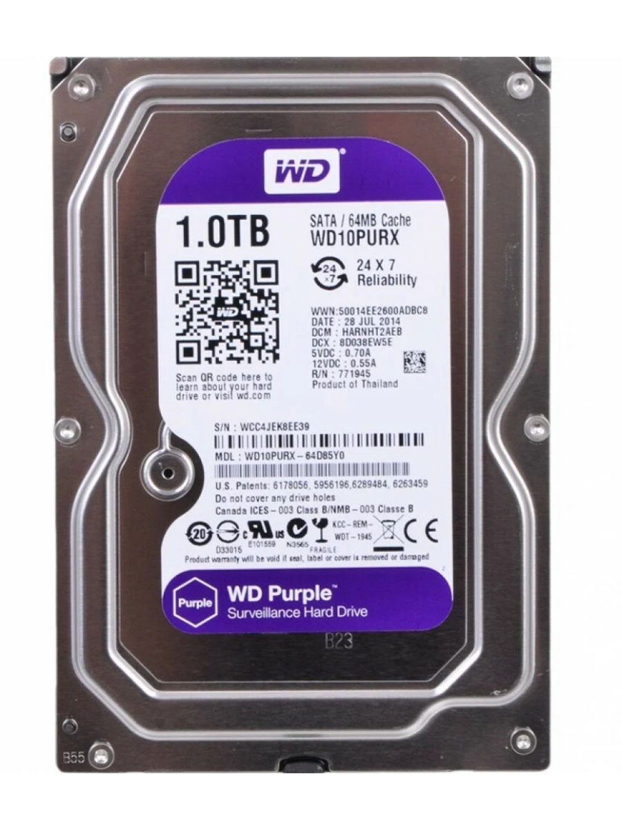 Wd sata 3. Western Digital WD Purple 1 ТБ wd10purz. ЖД Western Digital 1tb Purple [wd10purz]. Жесткий диск WD Purple wd10purz. Форм фактор HDD 3.5.