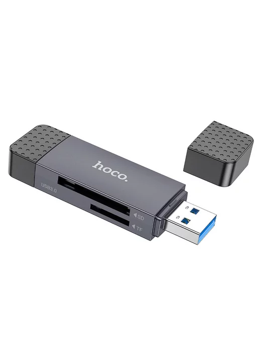 HOCO Картридер HB45 Type-C USB 3.0 для телефона и компьютера, черный, фото 2