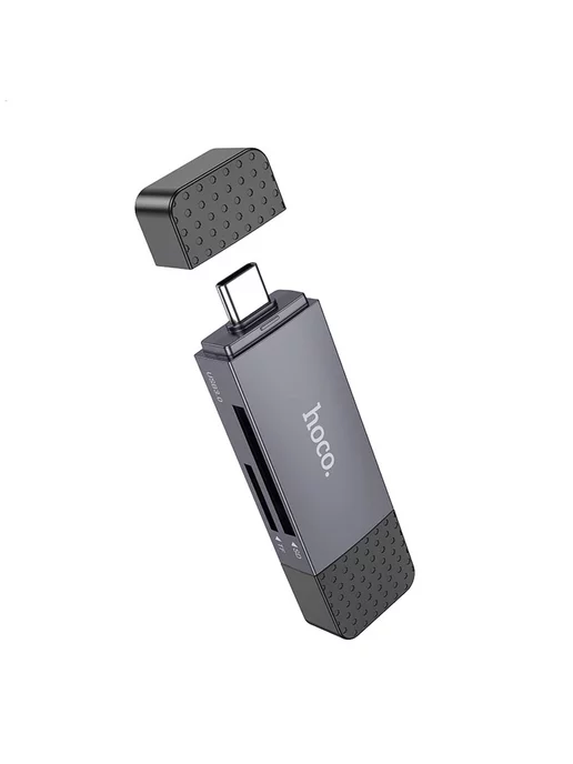 HOCO Картридер HB45 Type-C USB 3.0 для телефона и компьютера, черный, фото 3