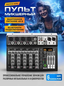 Микшерный пульт 6-канальный RAYCO KP6