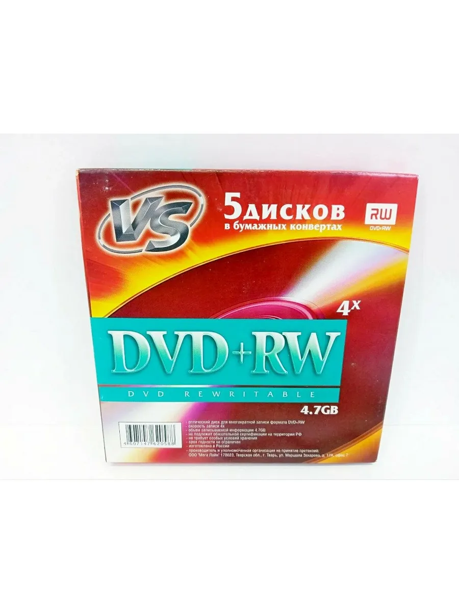 Оптический диск DVD+RW VSDVDPRWK501 DVD+RW