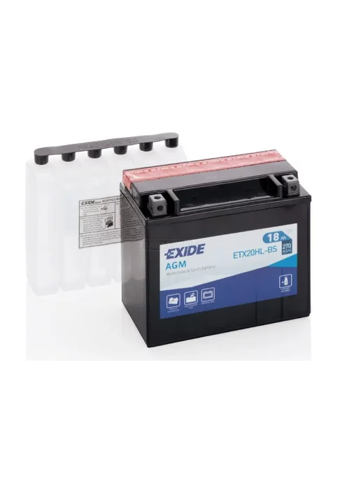 EXIDE Аккумулятор для мототехники AGM ETX20HL-BS 270 А обр п 18 Ач, вариант, фото 2