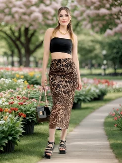 Юбка сетка с подкладкой леопардовая DAFFY world 227144533 купить за 1 219 ₽ в интернет-магазине Wildberries