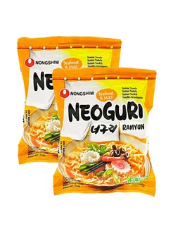 Лапша Nongshim Neoguri Морепродукты неострая, 2 шт. по 120 г