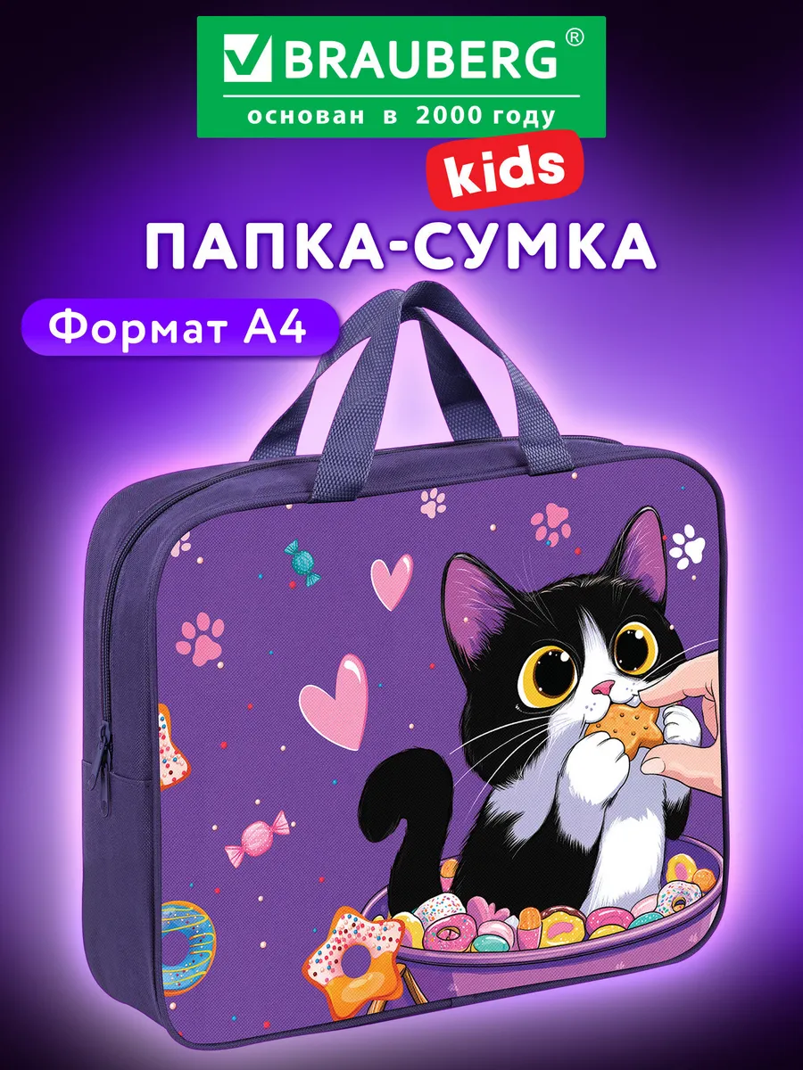Папка сумка для тетрадей труда рисования А4 девочке в школу