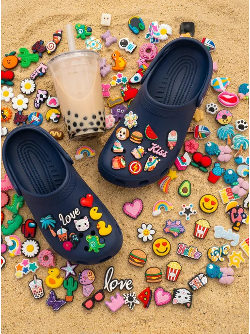 GLEMmix Аксессуары crocs кроксы jibbitz джибитсы набор 100 шт, 100 шт, фото 2