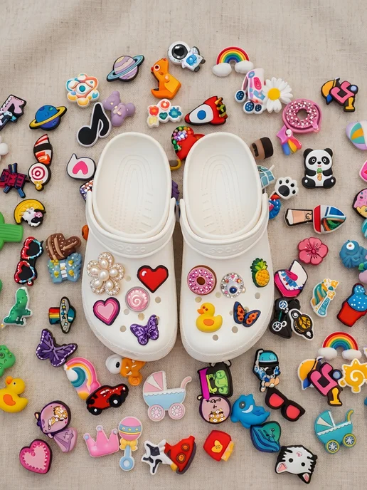 GLEMmix Аксессуары crocs кроксы jibbitz джибитсы набор 100 шт, 100 шт, фото 3