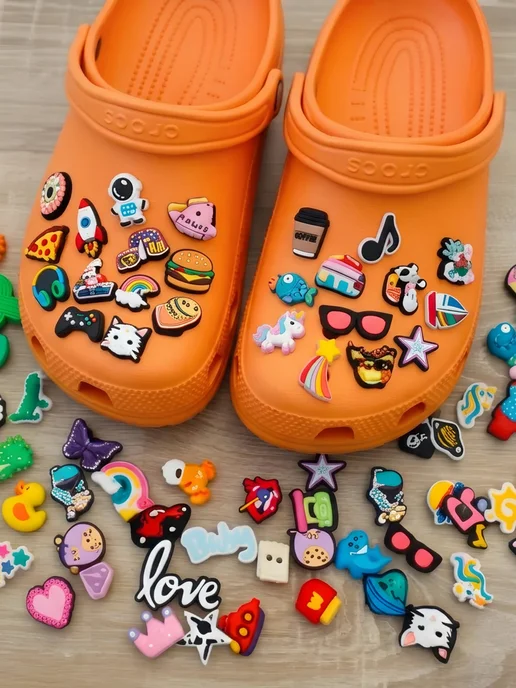 GLEMmix Аксессуары crocs кроксы jibbitz джибитсы набор 100 шт, 100 шт, фото 4