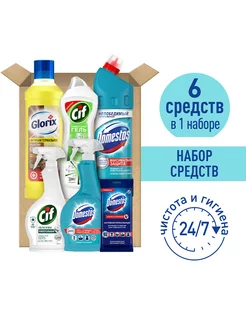 Набор моющих средств для ванной, туалета, пола (6шт) DOMESTOS 227370760 купить за 1 056 ₽ в интернет-магазине Wildberries