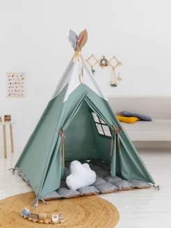 Вигвам с ковриком шалаш детский Tipi.room 227389836 купить за 6 629 ₽ в интернет-магазине Wildberries