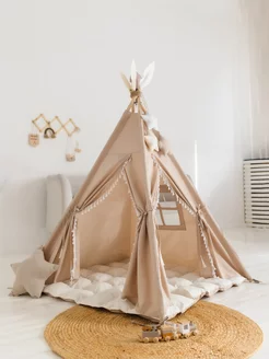 Вигвам с ковриком шалаш детский Tipi.room 227390154 купить за 6 953 ₽ в интернет-магазине Wildberries