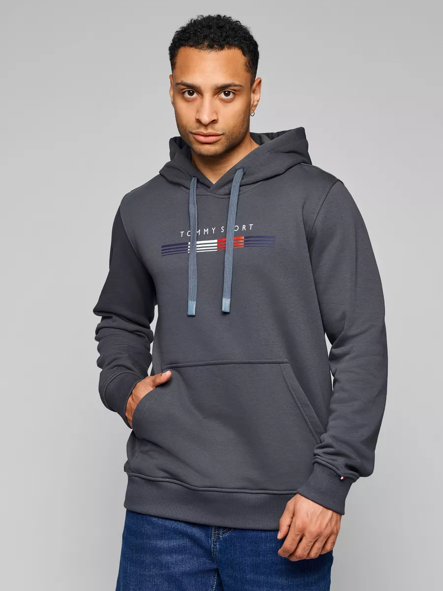 Худи с капюшоном без начеса Tommy Sport 227425587 купить за 2 662 ₽ в интернет-магазине Wildberries