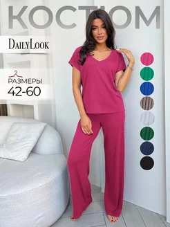 Домашний костюм лапша в рубчик DailyLook 227470389 купить за 1 692 ₽ в интернет-магазине Wildberries