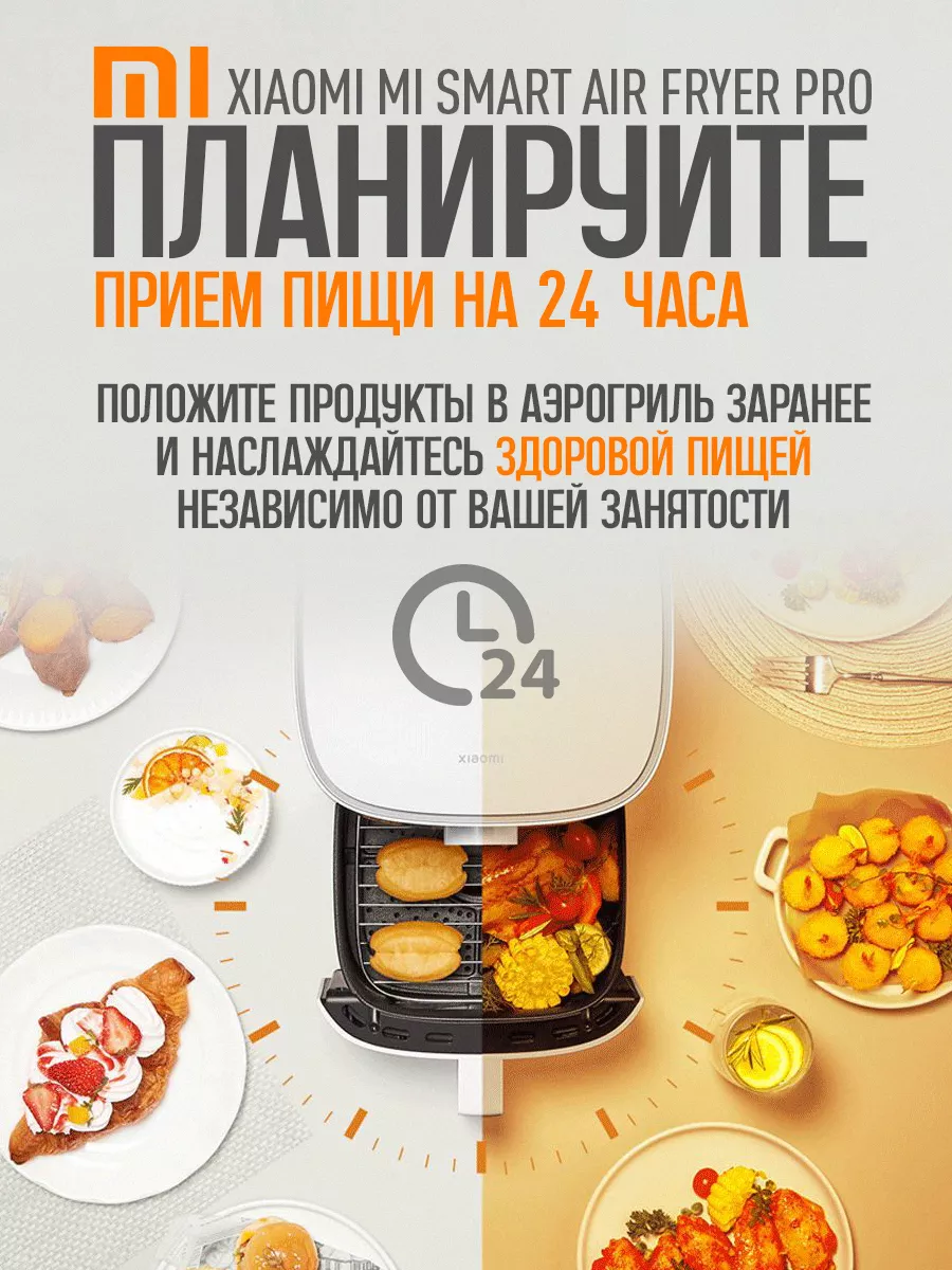 аэрогриль электрический Mi Smart Air Fryer Pro 4L EU Xiaomi 227503221  купить за 11 327 ₽ в интернет-магазине Wildberries