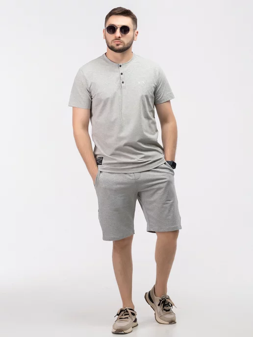 Urbano Wear Костюм спортивный Armani Exchange летний, серый, фото 2