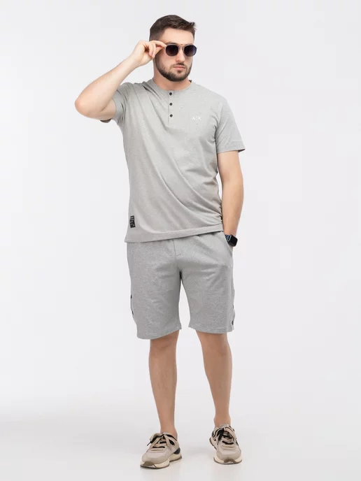 Urbano Wear Костюм спортивный Armani Exchange летний, серый, фото 3