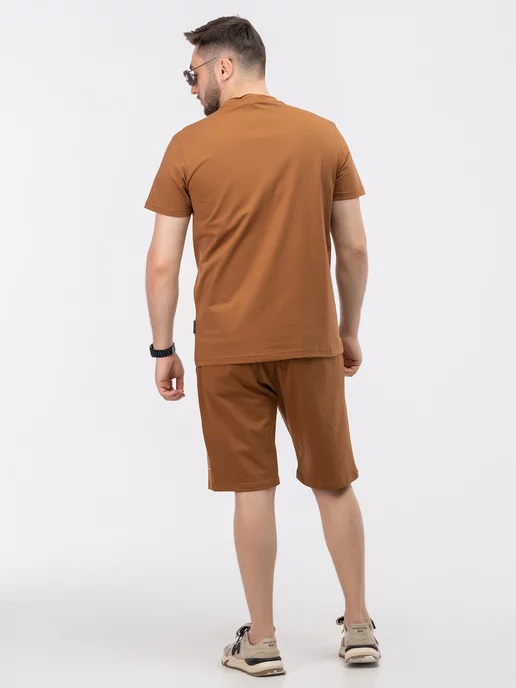 Urbano Wear Костюм спортивный Armani Exchange трикотажный с шортами, желтый, фото 3