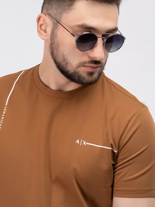 Urbano Wear Костюм спортивный Armani Exchange трикотажный с шортами, желтый, фото 7