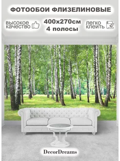 Фотообои Березовый парк 8052-F-N4 400х270см DecorDreams 227531512 купить за 6 099 ₽ в интернет-магазине Wildberries