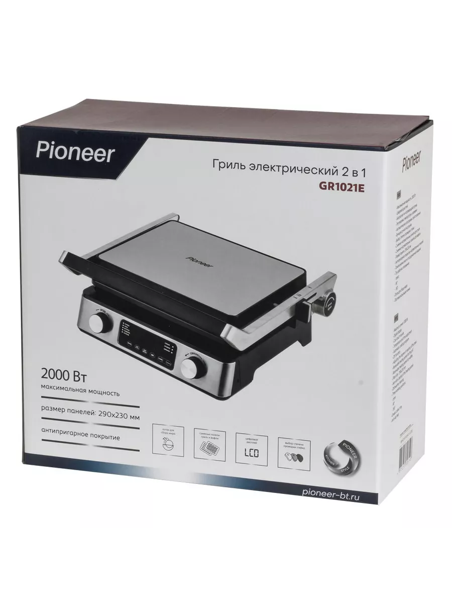 Гриль электрический GR1021E Pioneer 227559496 купить за 10 090 ₽ в  интернет-магазине Wildberries