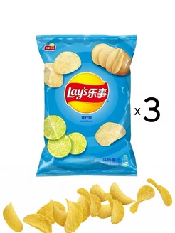 Чипсы Lay's со вкусом лайма 3 шт