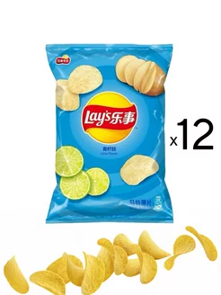 Чипсы Lay's со вкусом лайма 12 шт