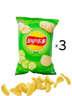 Чипсы Lay's со вкусом огурца 3 шт