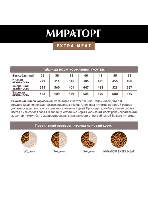 Сухой корм Мираторг для собак, крупные, говядина, 4 кг, фото 5