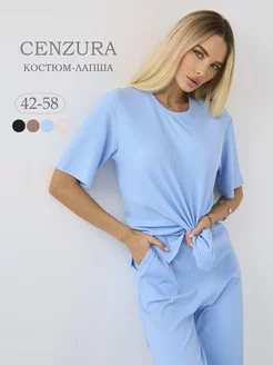 Костюм летний домашний из лапши cenzura 227613864 купить за 1 623 ₽ в интернет-магазине Wildberries